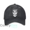 Misfits Grungy Skull Emblem Graphic Baseball Cap Unisex Women Distressed Washed Sun Cap Outdoor Workouts Hat