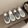 One-pedal Canvas Shoes Women's Spring Thick Baseplate Shoes New Fisherman Shoes Lazy Versatile Embroidered Cloth Shoes