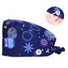 Fashion Printed Button Work Hat Casual Unisex Scrub Cap