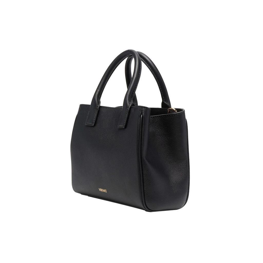 Versace Сумка-тоут из телячьей кожи с логотипом Медузы Женские сумки-тоут Черный 1004460-DVIT2T-1B00V