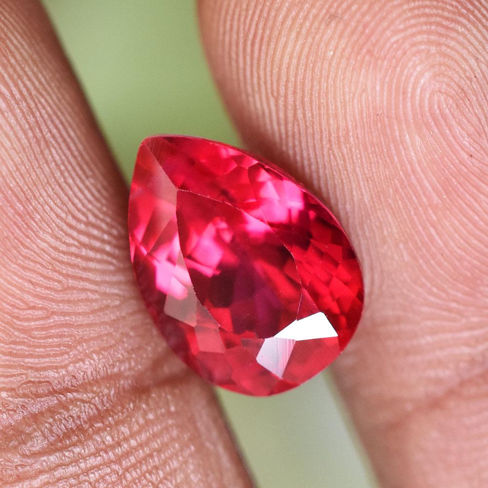 Natural Red Ruby Loose Gemstone 13x9mm Pear Shape for Her/Him for Jewelry Making and Gem Collections