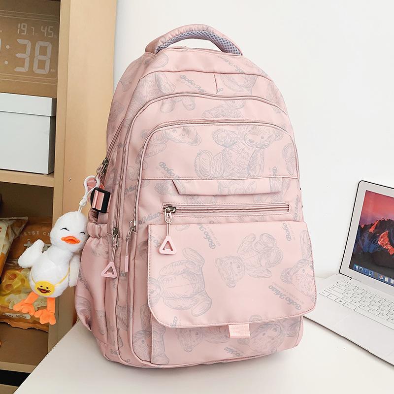 Girls Burgundy Large Capacity Middle School Junior Middle School Elementary School Backpack