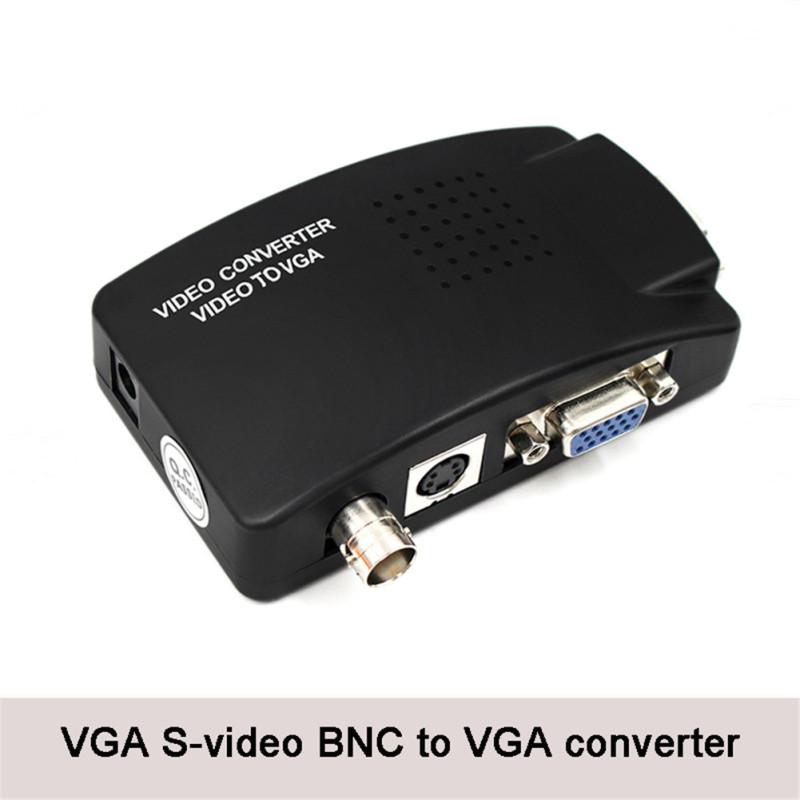 Адаптер преобразователя BNC в VGA S-Video Коаксиальный видеосигнал в VGA Мониторный сигнал для отображения