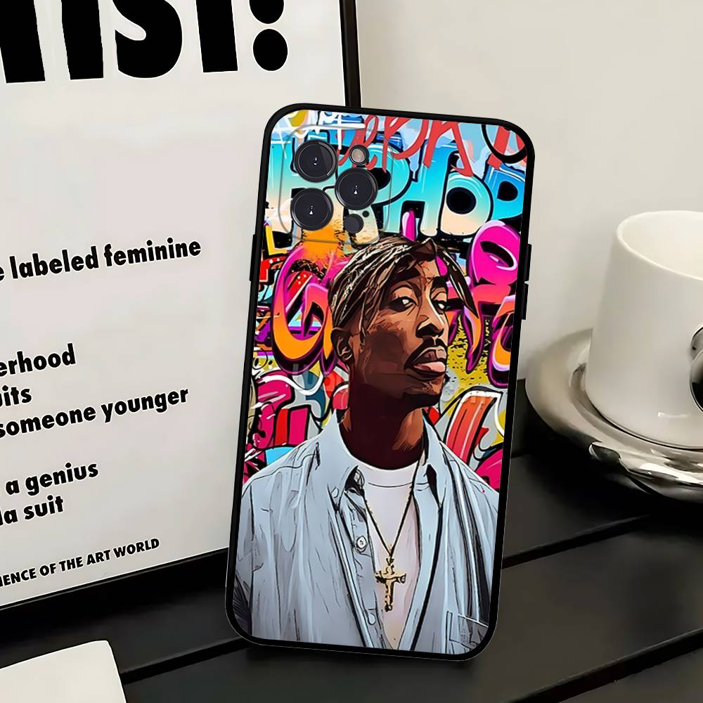 Rapper 2pac Singer Tupac 2 Phone Case For IPhone 17 16 Pro Max 15 14 13 12 11 Mini PLUS Cover