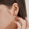 ELLE Jewelry 14K GF Simple Line Hole One-Touch Earrings ELGPEE558