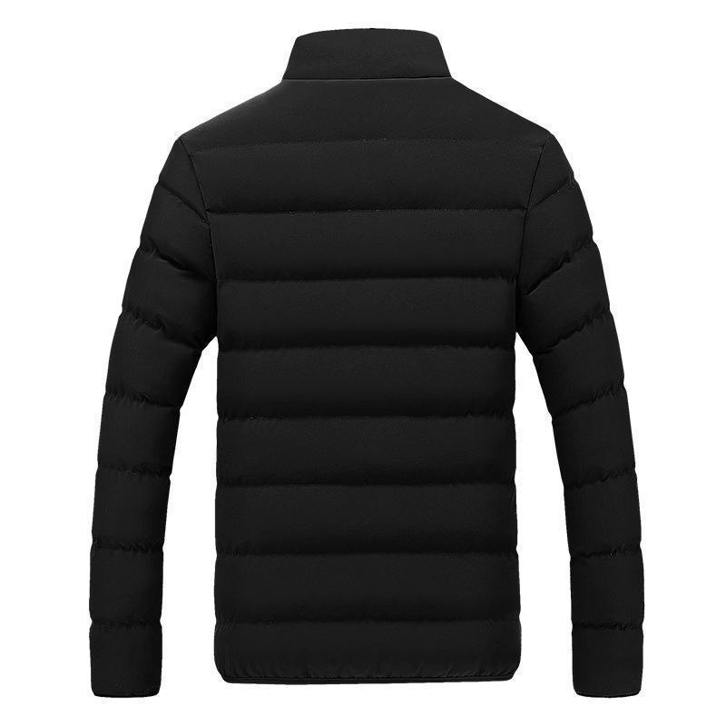 Мужская повседневная зимняя хлопковая куртка-пальто с воротником-стойкой 2024