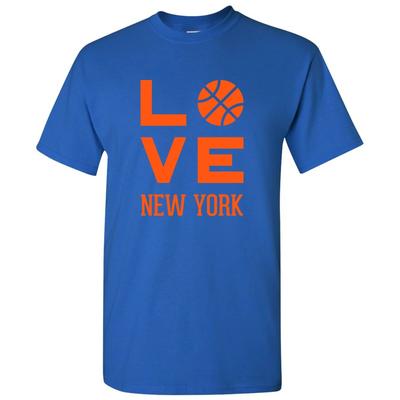 New York Love Basketball - Sports Team Hometown City Pride T Shirt - Royal