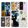 Чехол для телефона Samsung Galaxy A13 A15 A25 A51 A71 A21S A11 A12 A31 A52 A41 A23 A53 A73 A32 5G A03S A05s, прозрачный чехол с кошачьим принтом