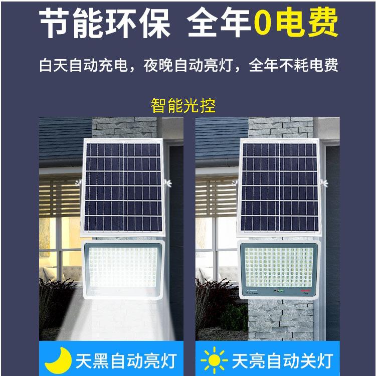 Солнечный прожектор с четырьмя светодиодами высокой яркости, защитой глаз от мерцания, литой алюминиевый дисплей питания, садовый настенный светильник