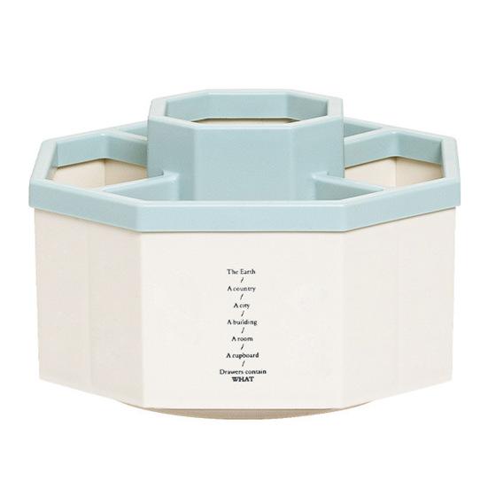 Изысканный пластиковый держатель для карандашей большой емкости, вращающийся на 360 градусов настольный органайзер для школы