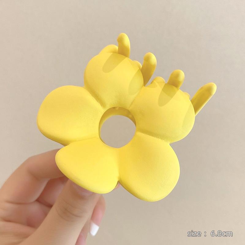 Новая женская мода Матовый красочный цветок Заколка для волос Корейский стиль Зажим-краб для волос для девочки Заколка Аксессуары для волос
