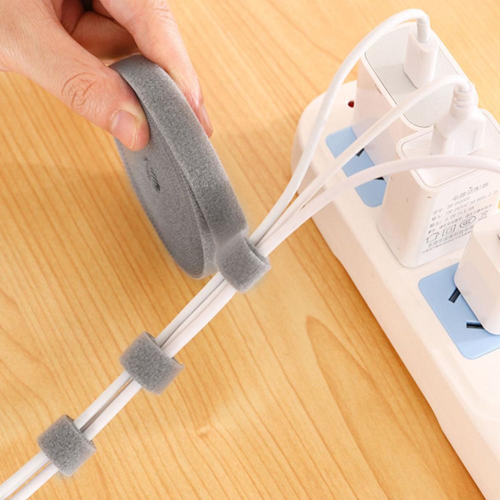 5M органайзер для кабелей, лента для намотки проводов, стяжки для укладки кабелей для наушников и мышек, протектор