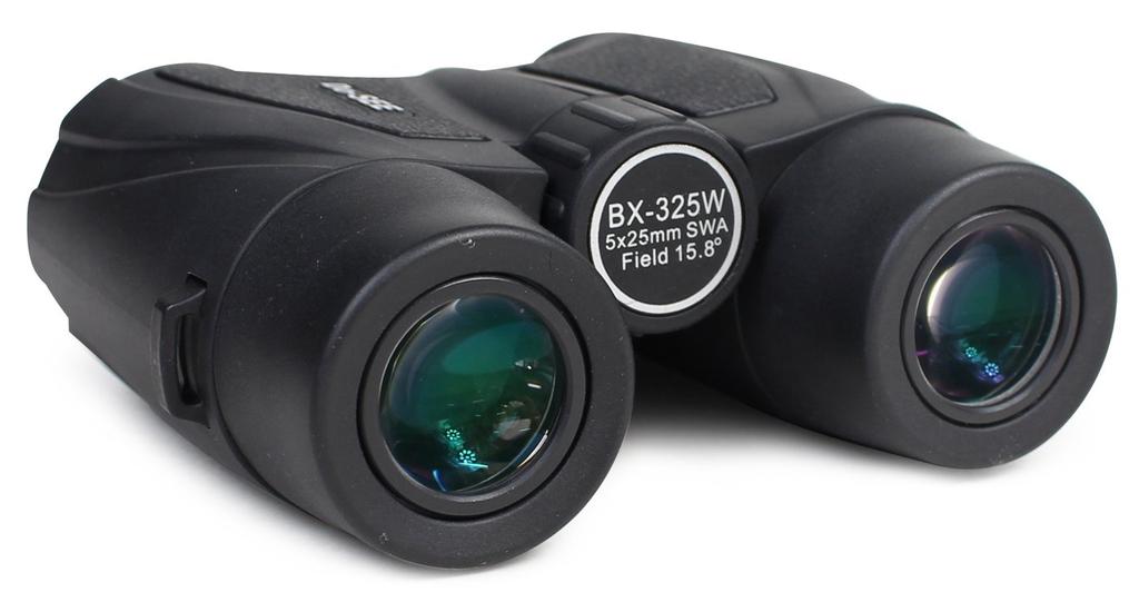 MIZAR 5x 25mm Roof Wide Field of Black SW-550 Binoculars, Magnification, Aperture, Prism, View,