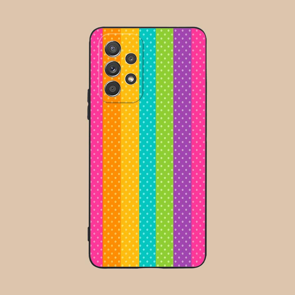 Розовый Чехол для Телефона с Точками в Форме Сердечка для Samsung Galaxy A56 55 54 53 52 51 36 35 34 23 16 15 5G Цветной Чехол Чехол Роскошный Красивый