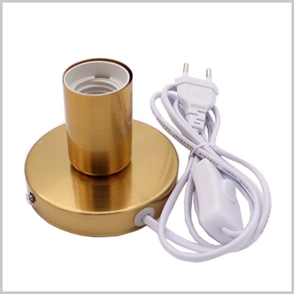 Retro Desktop Lamp Base Polished Metal Light Socket E27 Lamp Holder Pendant Bulb Socket Lamp Holder