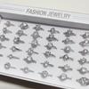 10Pcs Lady zirconia ring, simple and retro ring, wedding ring, party accessory