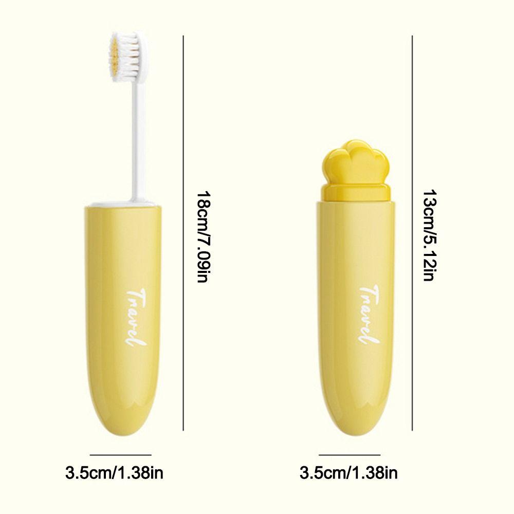 PortableSoft Bristled Travel Toothbrush Set for Outdoor Camping Travel