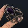 Octopus Pink Labradorite Handmade Copper Wire Wrap Pendant 3.23" o9E44