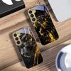 Черная Пантера рычит для Samsung Galaxy S26 S20 FE S21 S22 S23Plus S24 Ultra 25Ultra S21+ S9 S22 S8 S23 Золотой стеклянный чехол для телефона