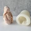 3D Большая скульптура Благословенной Девы Марии с Младенцем Иисусом Форма для свечи Статуя Мадонны с Младенцем Силиконовая форма Католические товары для искусства