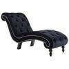 VidaXL Chaise Longue Black Velvet
