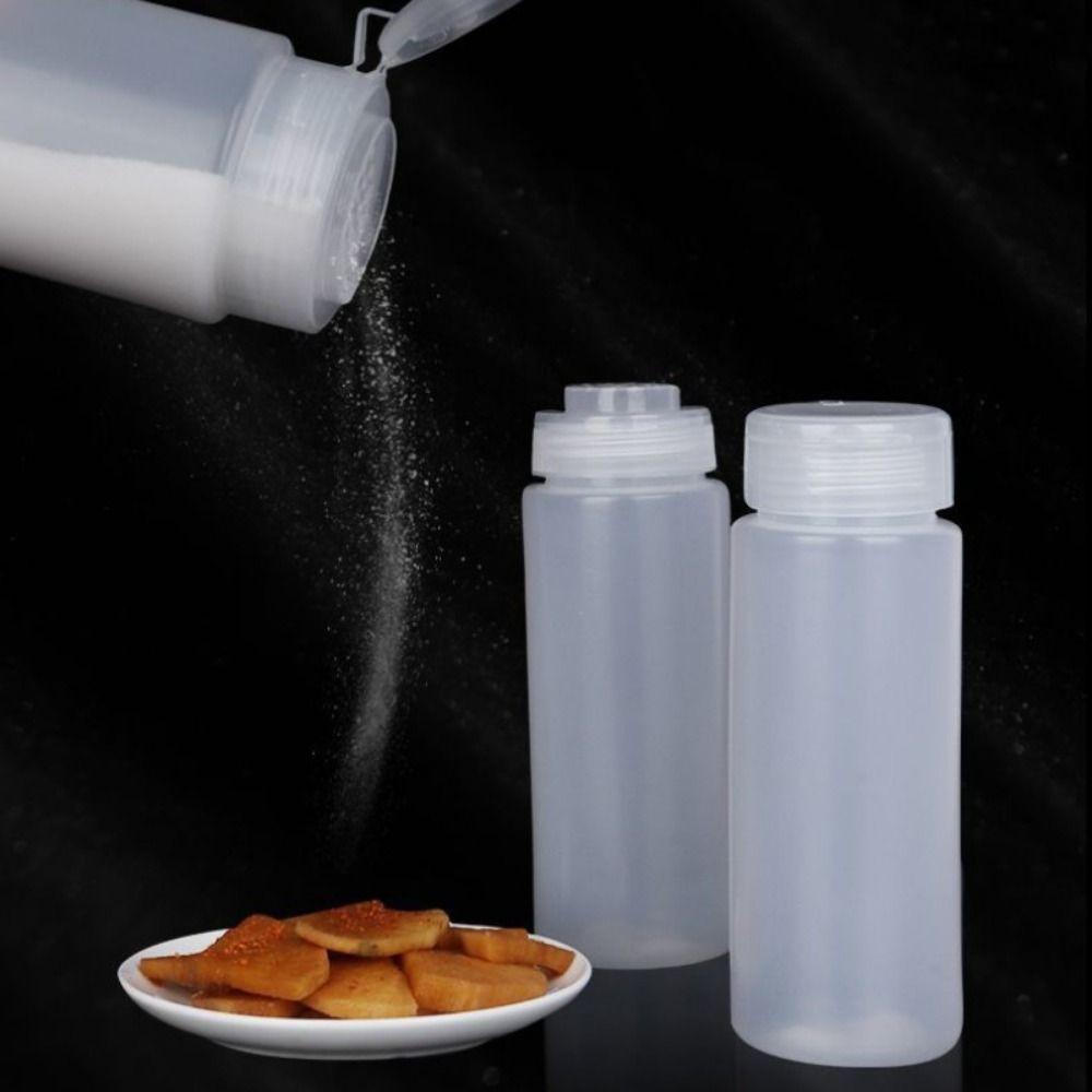 Detachable Plastic Seasoning Bottle Transparent BBQ Powder Jar Spice Bottle  For Barbecue