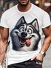 Мужская футболка с забавным животным 3D-печать Топы с круглым вырезом с коротким рукавом Футболки Повседневная свободная футболка для спортзала