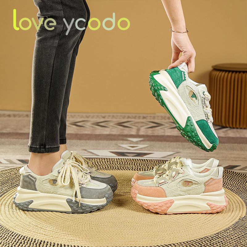 Women and Girls Students Spring and Fall Fashion Casual Platform Raised Comfortable Sneakers