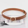 Versatile Leather Belt Casual Trouser Dress Belts Fashion Thin Waist Strap