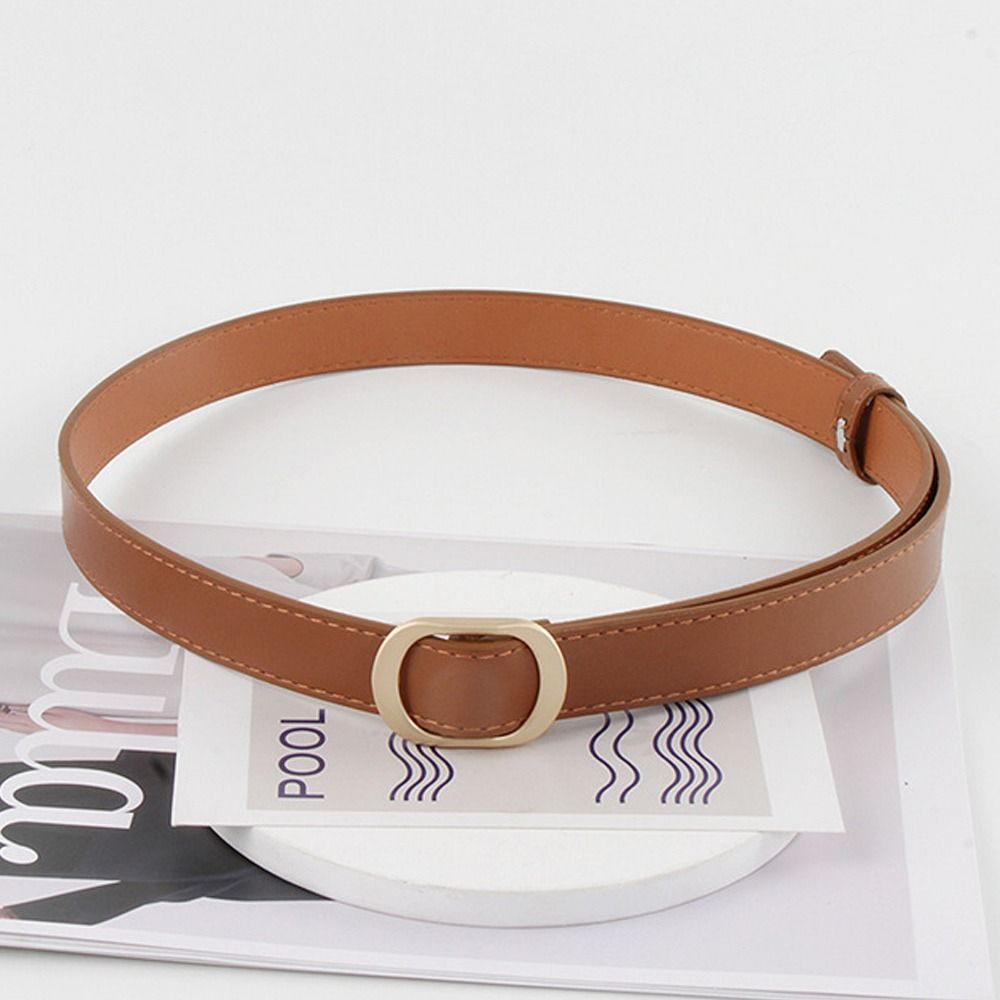 Versatile Leather Belt Casual Trouser Dress Belts Fashion Thin Waist Strap