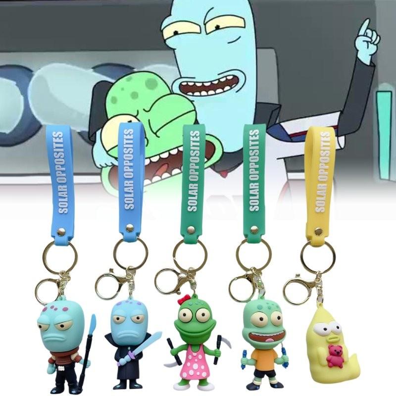 Креативный мультяшный брелок-инопланетянин ПВХ брелок для забавных идей для подарков Уникальный стиль современного искусства
