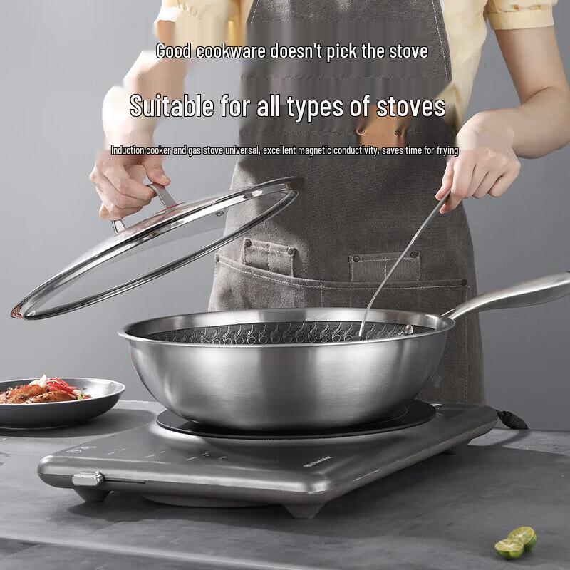 Best Aodelaoge 32CM Honeycomb Wok