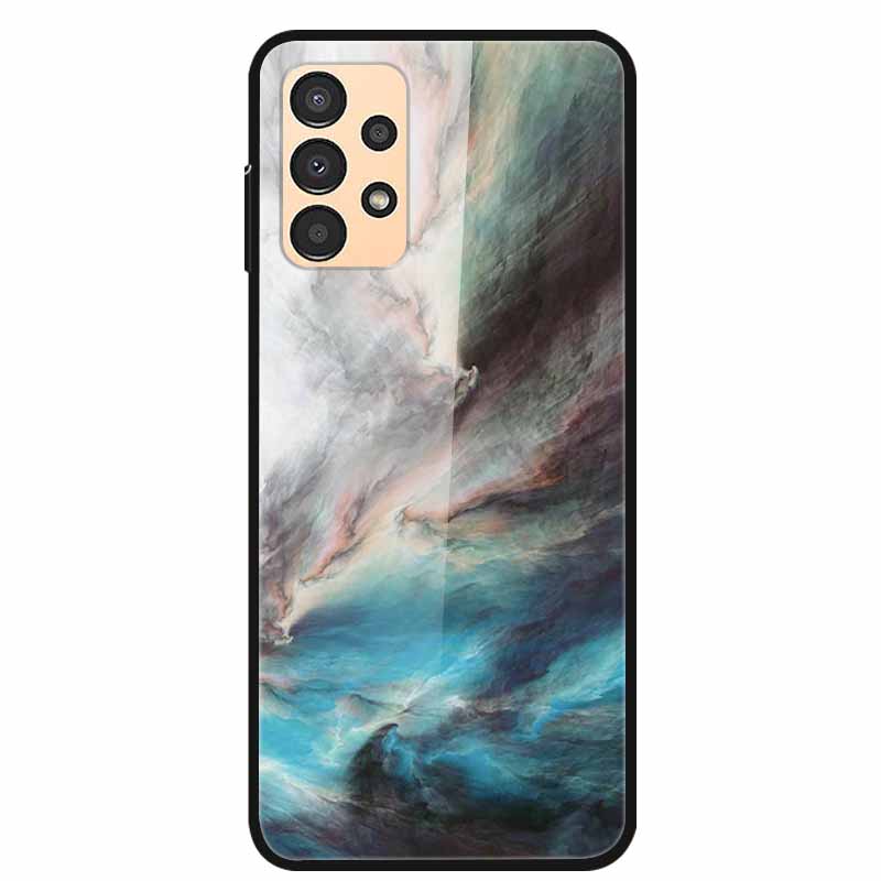 Чехол для Samsung A53 5G 2022 Мраморное Закаленное Стекло Жесткая Задняя Крышка для Samsung Galaxy A33 A73 5G Чехлы для Телефона Защитные Fundas