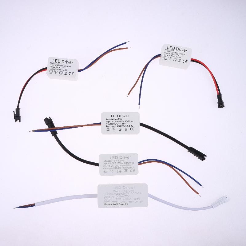 1Pcs Isolated Adjustable Constant Voltage 260mA LED Driver - 1-3/3-5/4-7/8-12/12-18/18-24W Lighting Transformer Power Supply