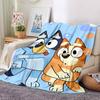 Bluey Theme Printed Blanket - Perfect for Couch, Bed, Travel & Outdoor Use | Machine Washable, Cozy & Durable.