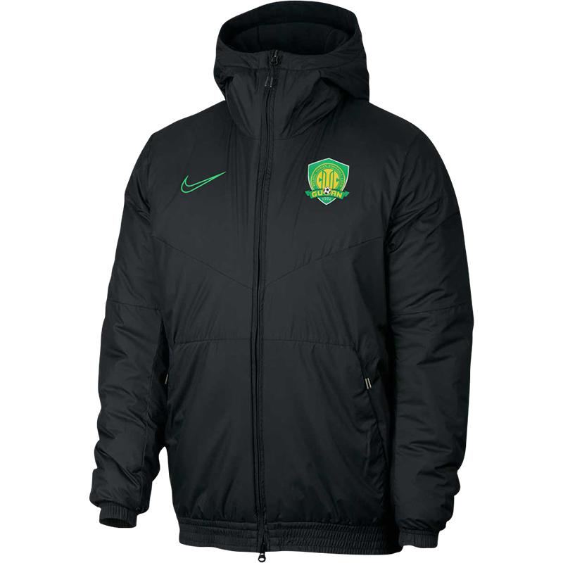 Nike Удобная толстовка с капюшоном на молнии Beijing Guoan Cotton Jacket Men Jackets Black CJ5298-010