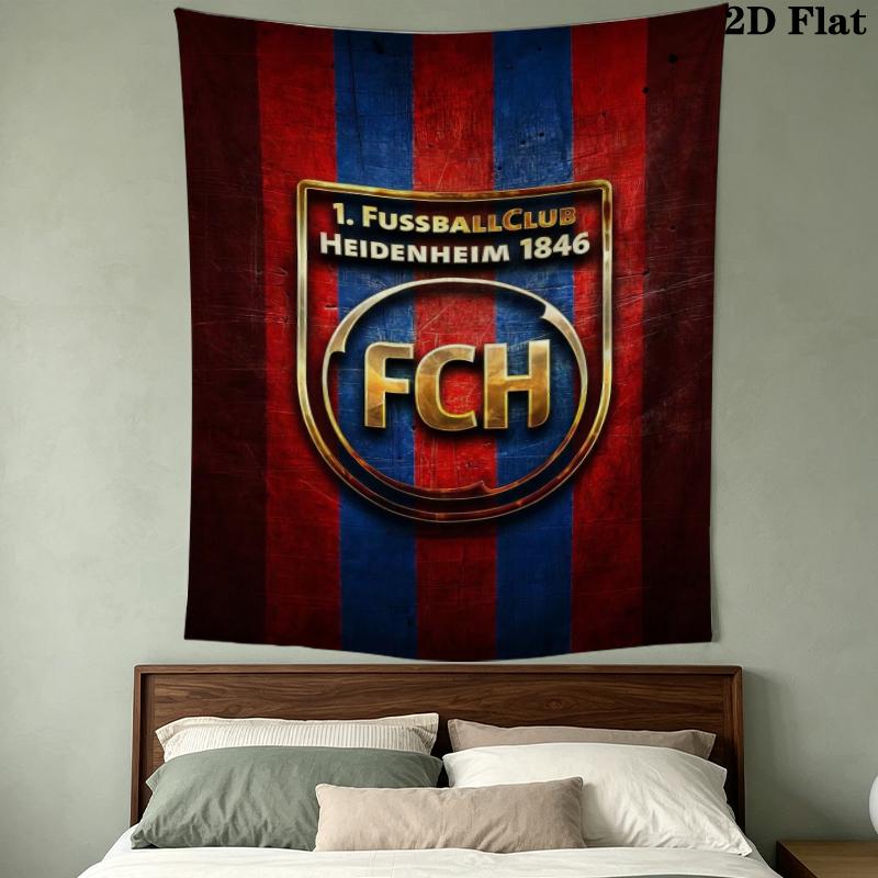 1 FC Heidenheim 1846 Wall Tapestry Aesthetic Wall Hanging Printed Fabric Blanket Decorative Tapestries for Bedroom Living Room Home Decor