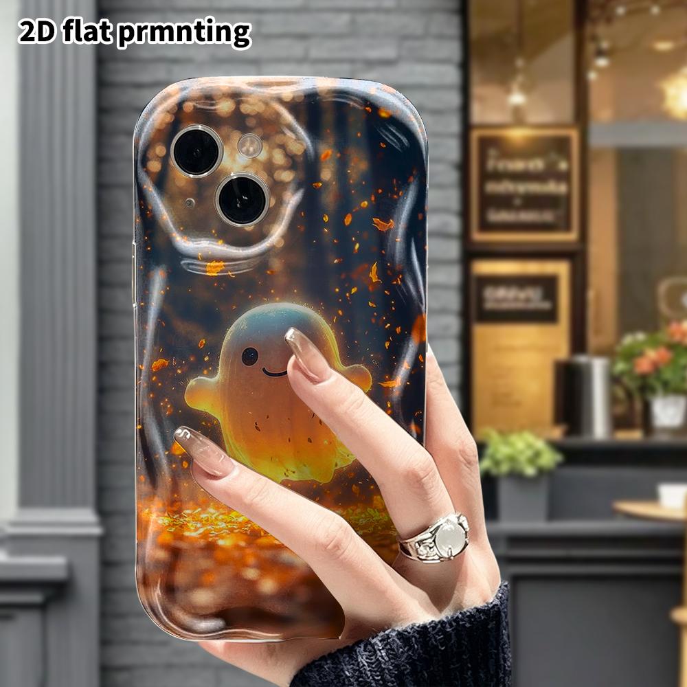 Чехол для телефона: 2D плоский, подходит для защитного чехла iPhone 18, 17, 16, 15, 14, 13, 12 Pro, украшение для телефона, осенний лес, подарок на Хэллоуин и Рождество