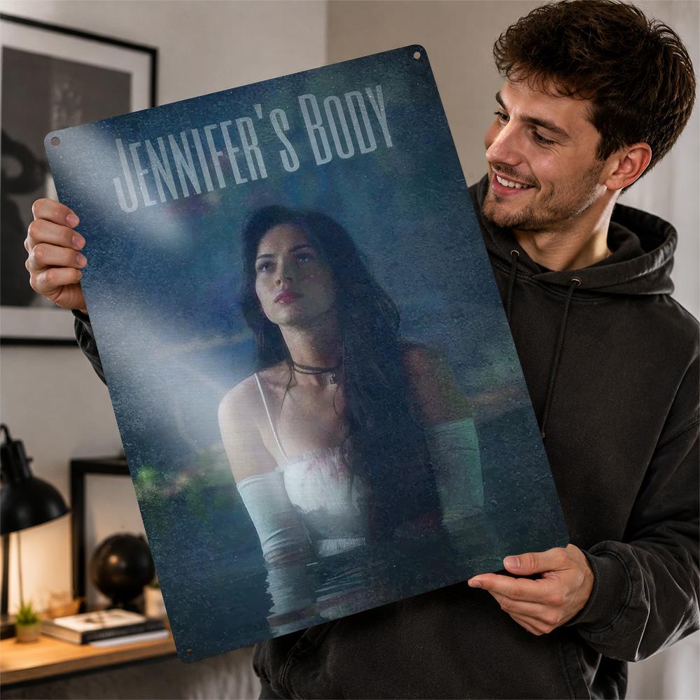 Jennifers Body Movie Personalized D Textured Metal Poster Wall Art Vintage Tin Signs for Decor Living Room Interior Decoration