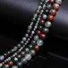 Горячая распродажа, африканские аксессуары из кровавого камня, натуральное изготовление ювелирных изделий, 4/6/8/10 мм, браслет, ожерелье, брелок, бусины, мода, 20-40 шт., бисерный материал