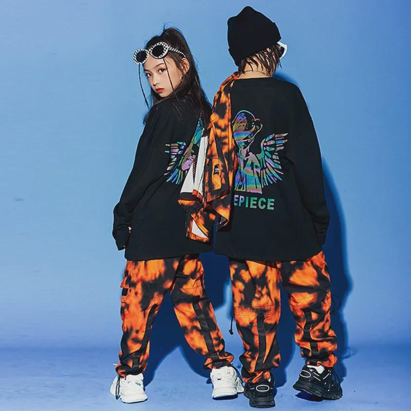 Wang Jiaer Inspired Kids' Street Dance Outfit: Boys' Hip-Hop Trendy Wear, Girls' Camouflage Performance Attire