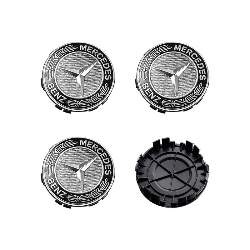 AABIG1 4PCS Car Wheel Center Hub Cap Covers Auto Rim Cover Emblem For Mercedes Benz W203 W204 W211 W210 W124 AMG W202 W220 CLA W212