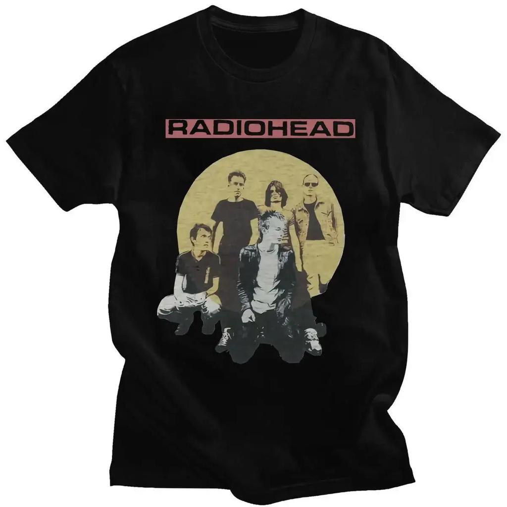 Radiohead Graphic Unisex Print TShirt Hip Hop Rock Band T Shirt Fashion Casual Crew Neck Short Sleeve Plus Size T Shirt Unisex Tee
