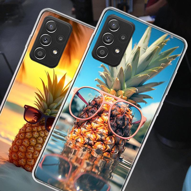 Чехол для телефона «Ананас» для Samsung A54 A57 A37 A17 A14 A15 A12 A24 A34 A55 A35 A25 A52S A07 A05S A04S A22 A32 A72 Galaxy N