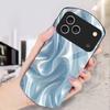 Золотой шелк волн Для iPhone 17 Air 16 15 14 Pro 13 Plus 12 mini 11 Pro Max XR X 7 8 Эллиптический закаленный стеклянный чехол для телефона