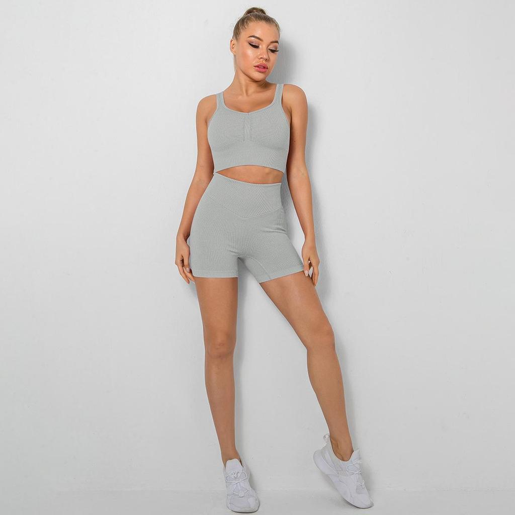 Женские бесшовные брюки без рукавов с v-образным вырезом, однотонные спортивные штаны для бега, фитнеса, йоги