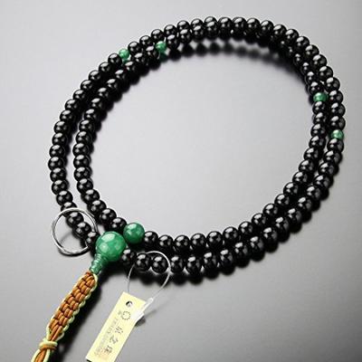 Soto Zen буддийские четки для мужчин Shakuni черное дерево индийский нефрит настоящее серебро кольцо нить кисточка молитвенные четки Киотские четки Киото 108 бусин