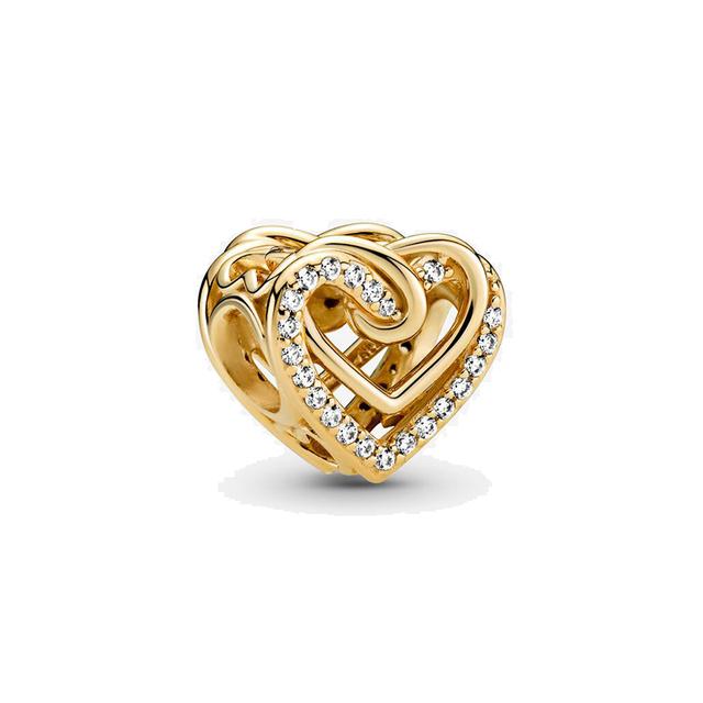 S925 серебро, блестящая золотая серия, Корона, милая свинья, бусины в виде дерева жизни, подходят для оригинального браслета, женские украшения «сделай сам»