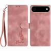 For iPhone 17 Air Case Imprinted Feather PU Leather Wallet Phone Cover with Wrist Strap