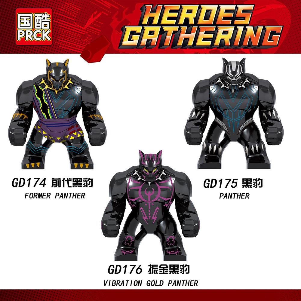 Строительные блоки игрушки Герои Marvel Черная пантера Одна большая кукла Пластиковая кукла-строительный блок